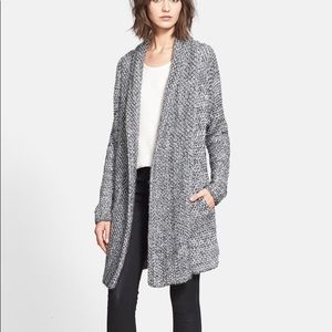 Joie Solone gray knit open front cardigan sweater